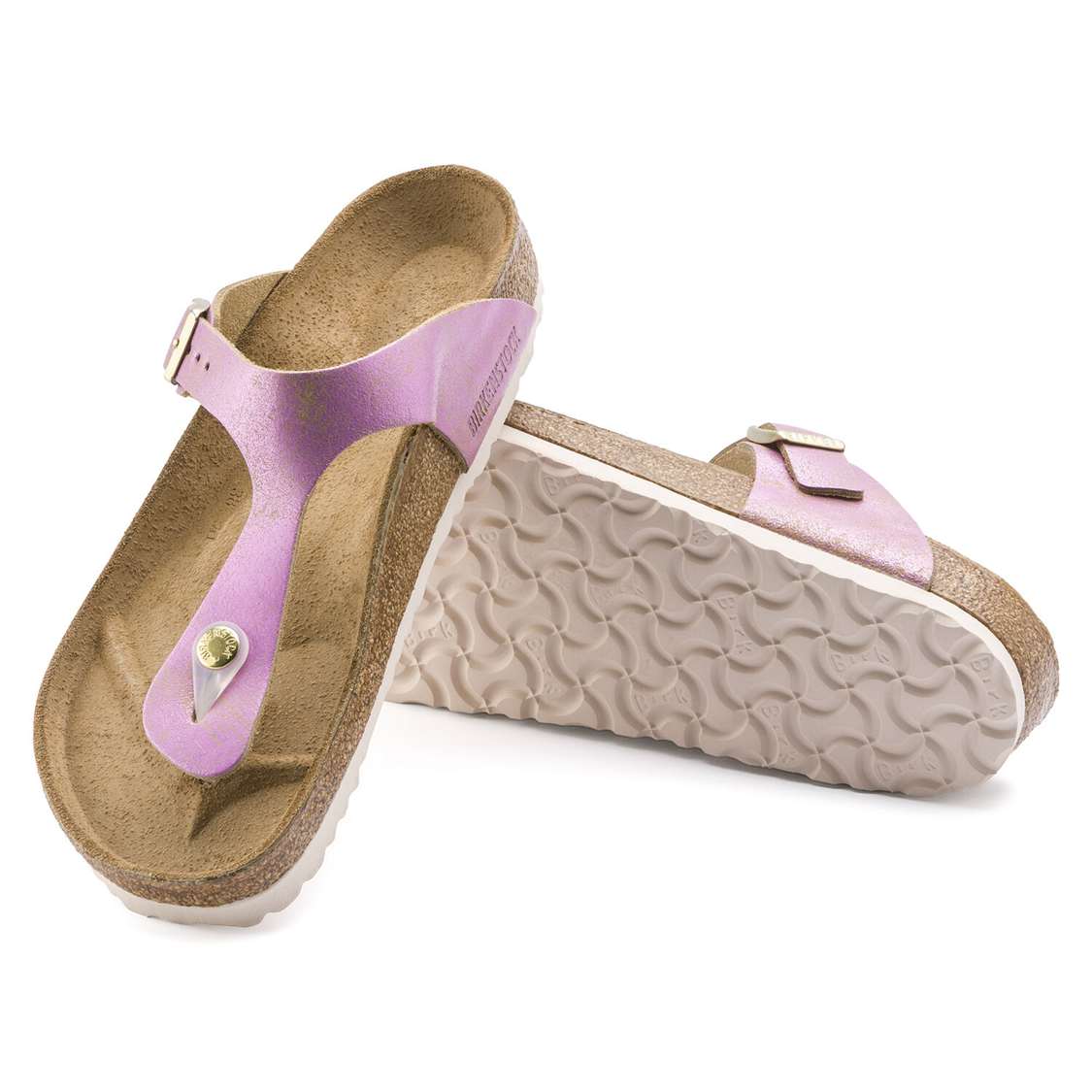 Birkenstock Gizeh Leather One Strap Sandals Wash Pink | wKRNqISB5xd