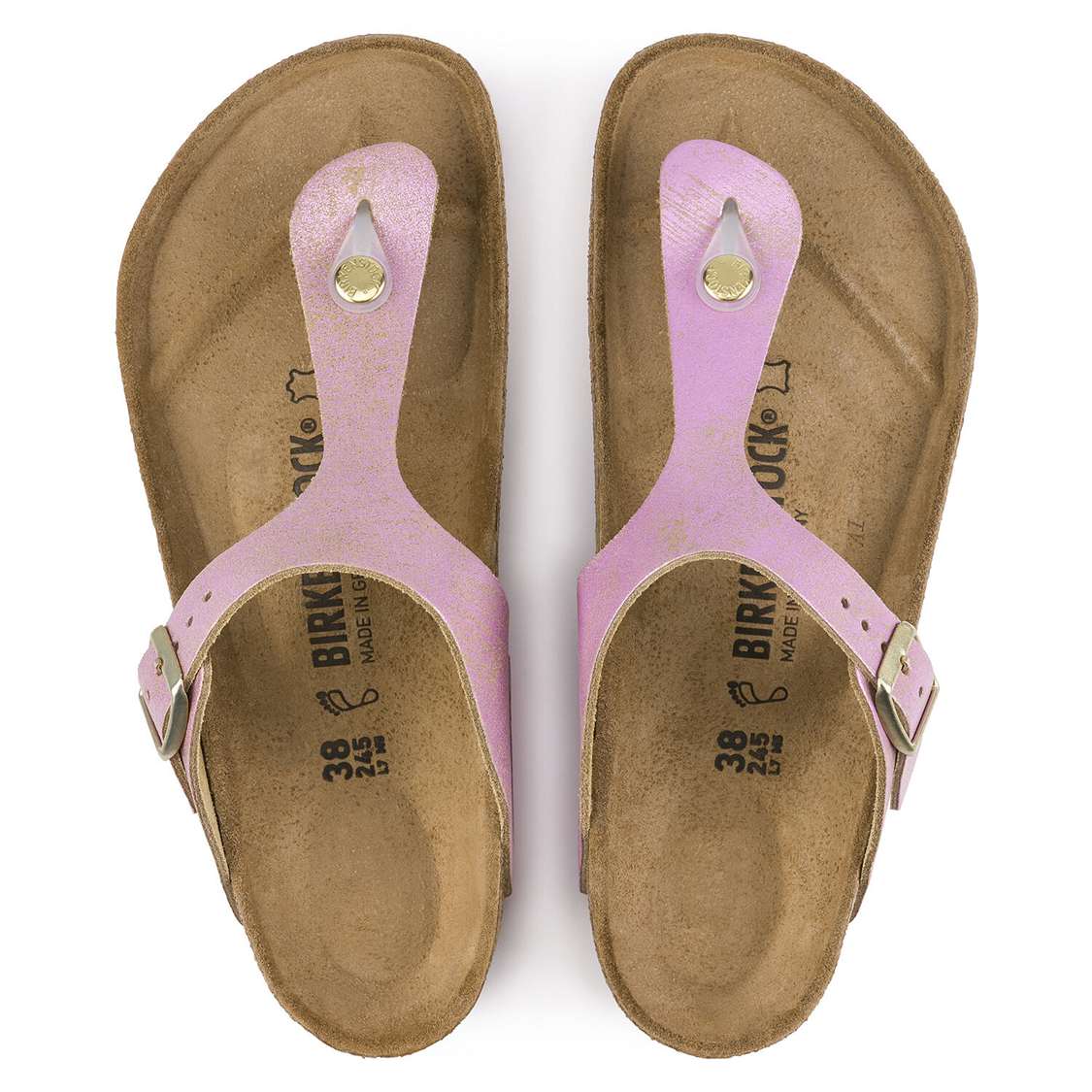 Birkenstock Gizeh Leather One Strap Sandals Wash Pink | wKRNqISB5xd