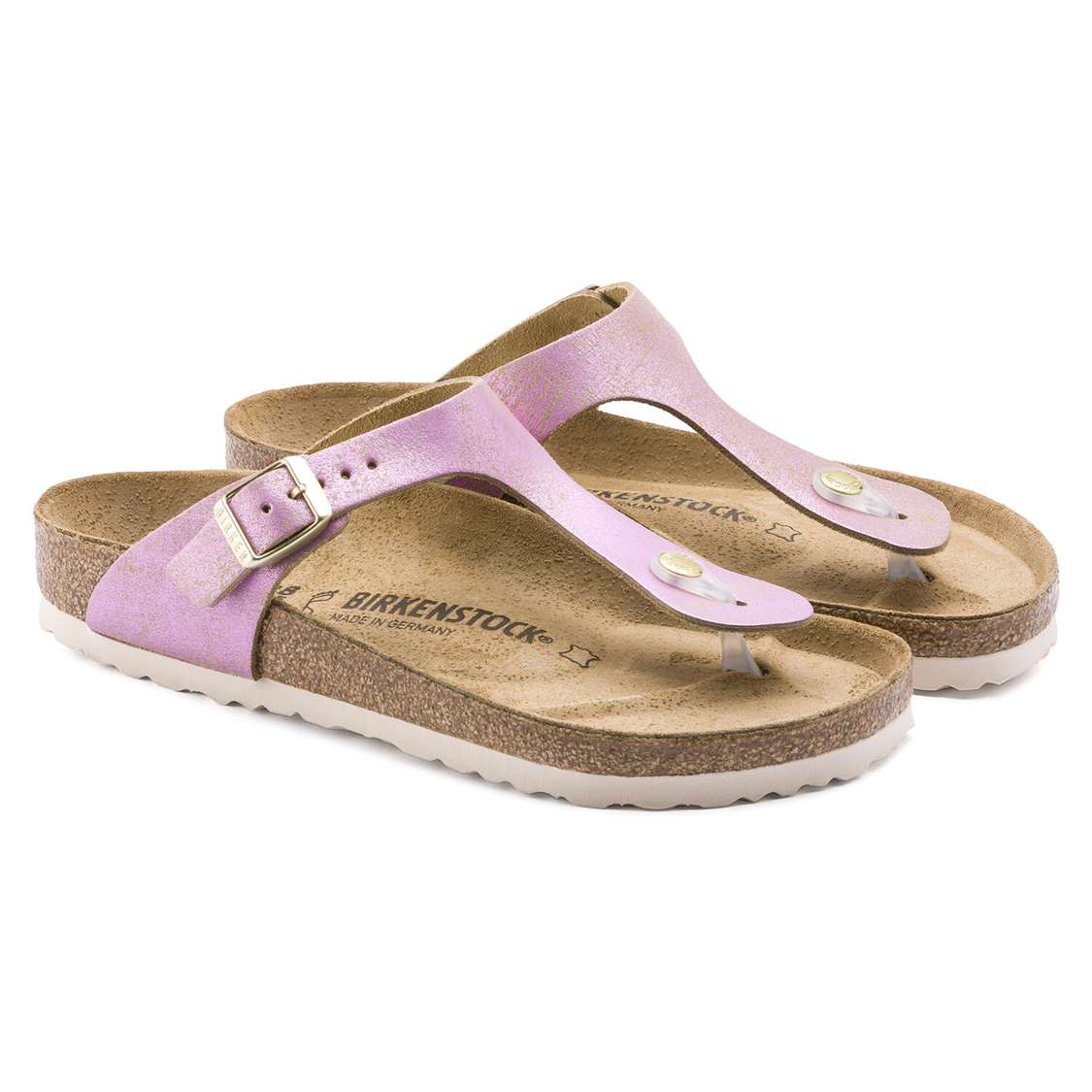 Birkenstock Gizeh Leather One Strap Sandals Wash Pink | wKRNqISB5xd