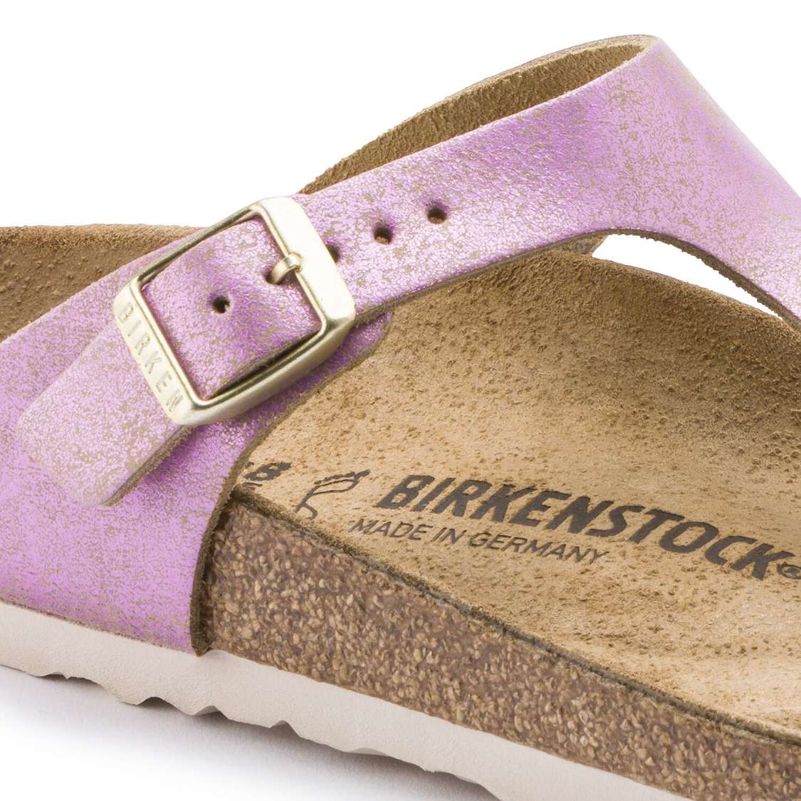 Birkenstock Gizeh Leather One Strap Sandals Wash Pink | wKRNqISB5xd