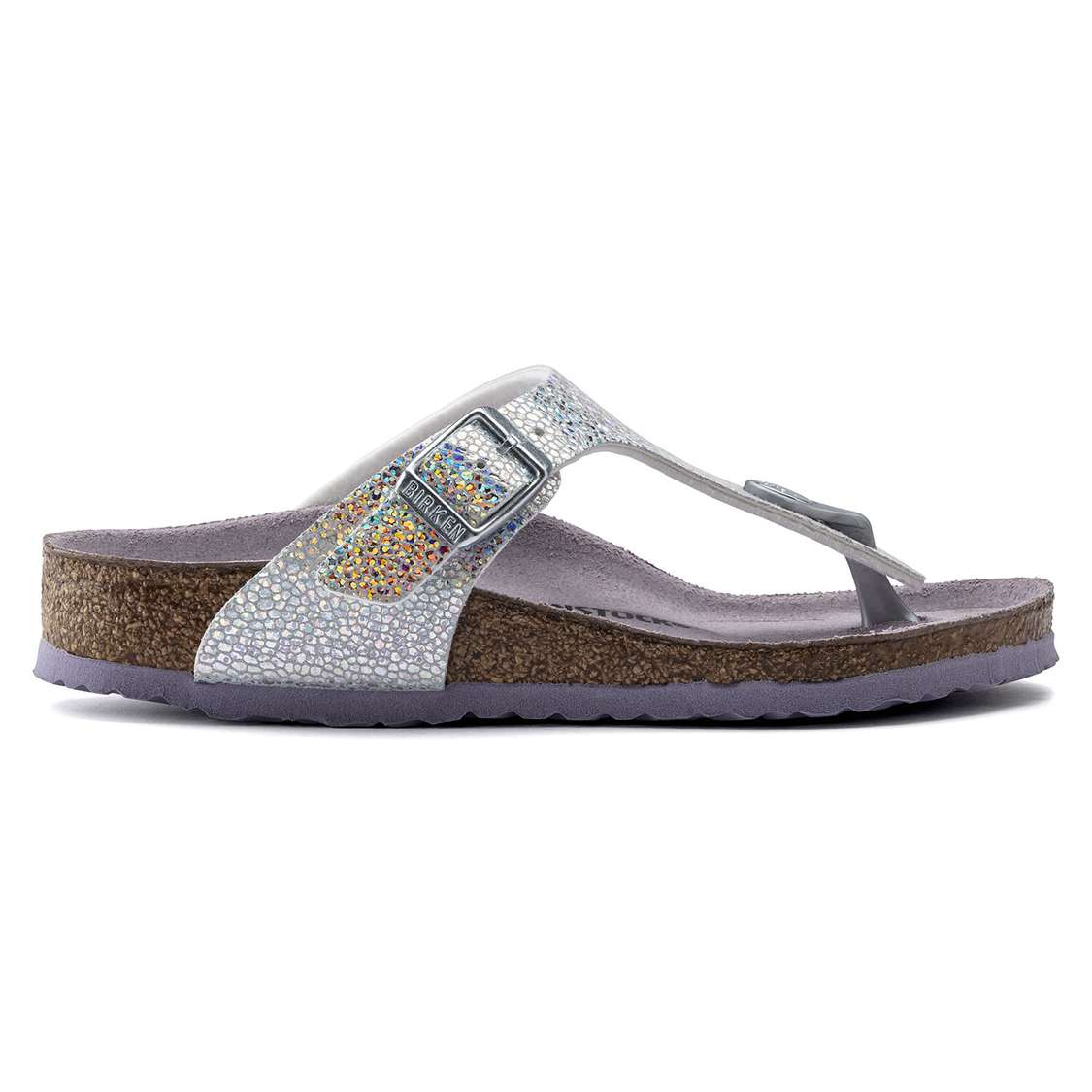 Birkenstock Gizeh Microfiber Girls Sandals Silver / Lavender | dgBbEGIhphj