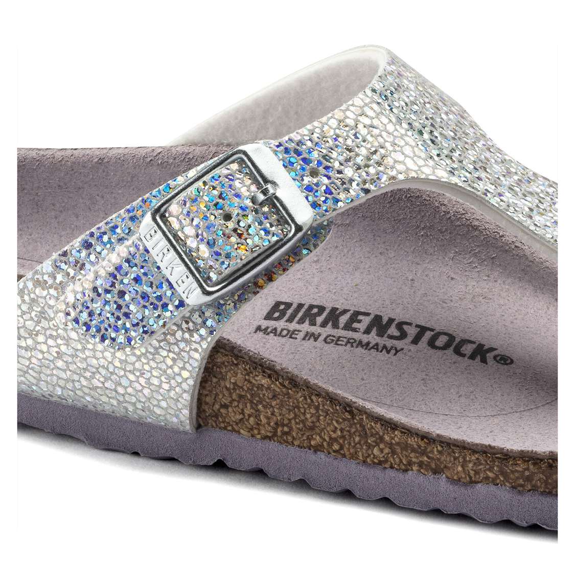 Birkenstock Gizeh Microfiber Girls Sandals Silver / Lavender | dgBbEGIhphj