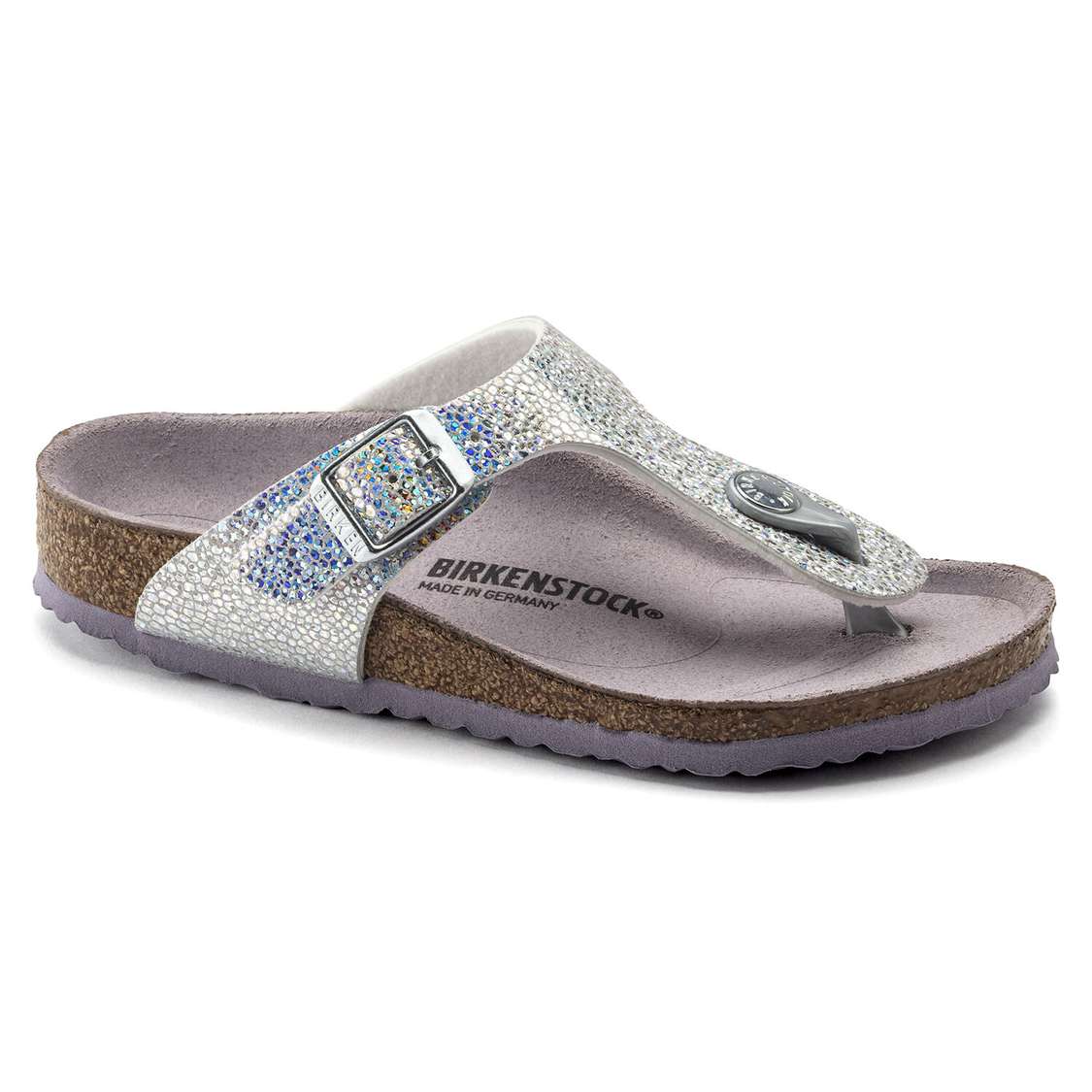 Birkenstock Gizeh Microfiber Girls Sandals Silver / Lavender | dgBbEGIhphj