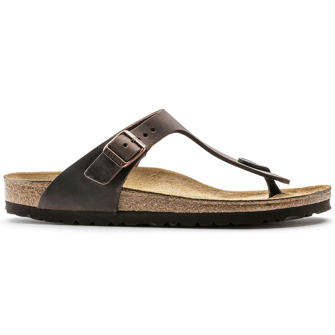 Birkenstock Gizeh Oiled Leather One Strap Sandals Brown | VpqinurMImH