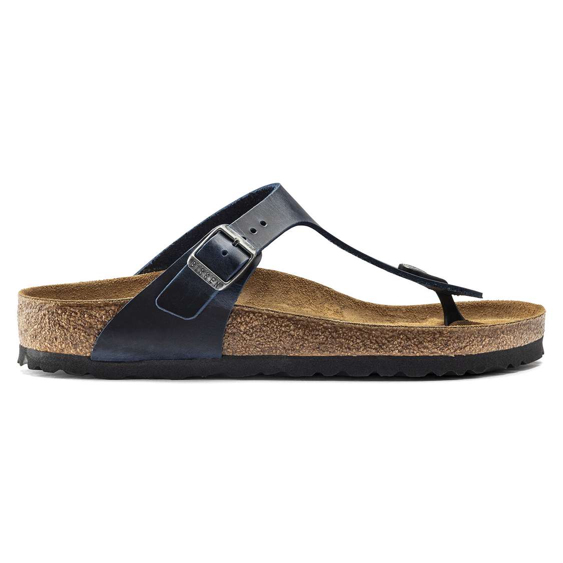 Birkenstock Gizeh Oiled Leather Thong Blue | HLPmydQPTKw