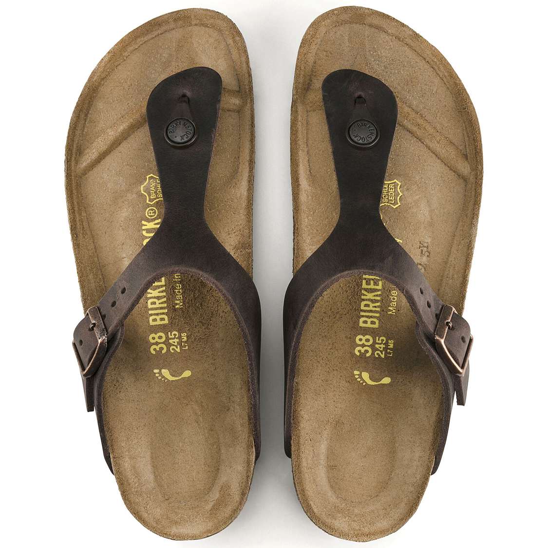 Birkenstock Gizeh Oiled Leather Thong Brown | 2LcGdrSRdHn