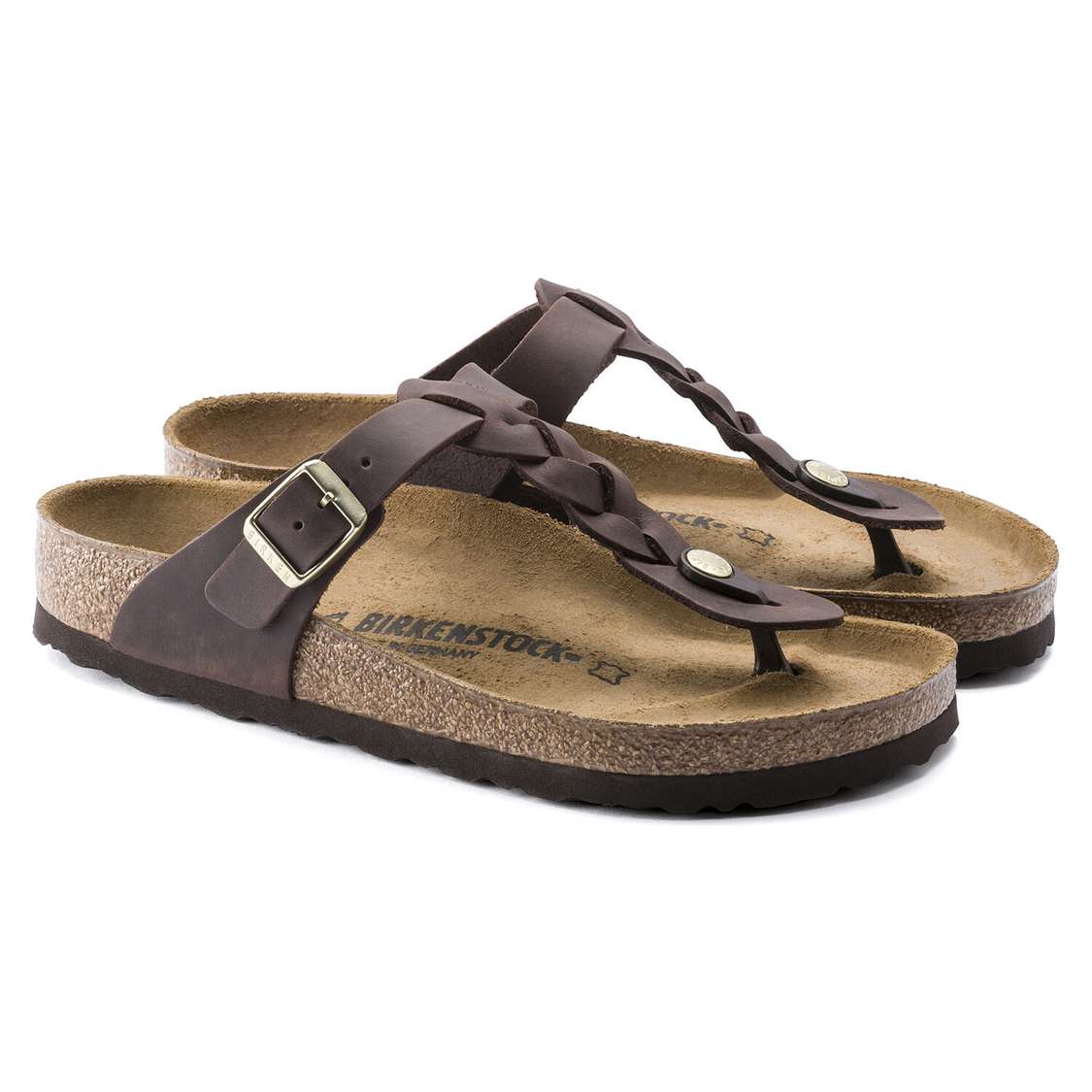 Birkenstock Gizeh Oiled Leather Thong Brown | x8izetxHrkp