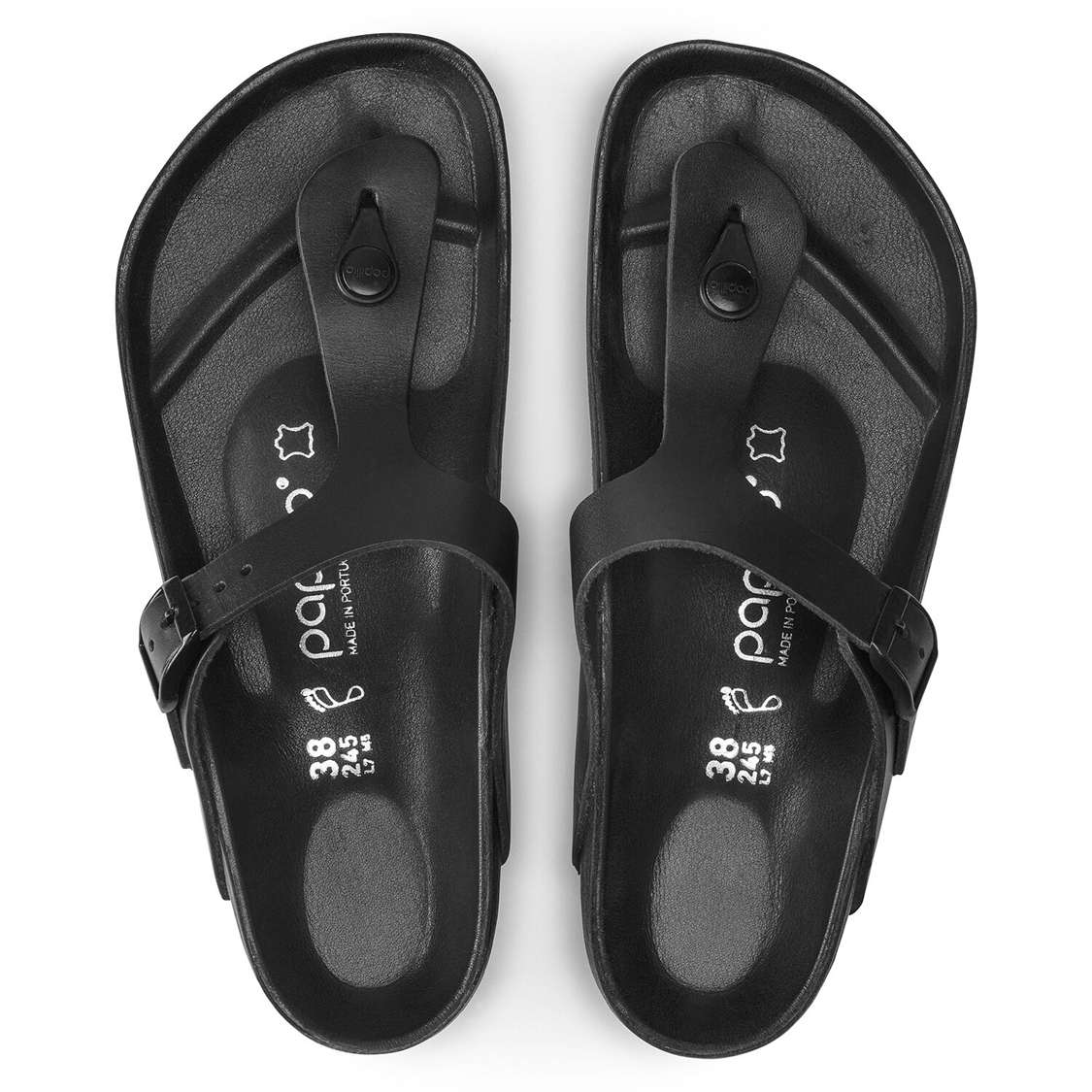 Birkenstock Gizeh Platform Leather Thong Black | ypEfPSHh5zK