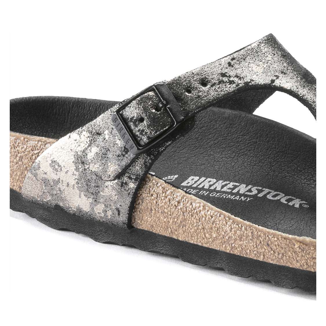 Birkenstock Gizeh Suede Leather One Strap Sandals Black | ZMHSZMNoZxc