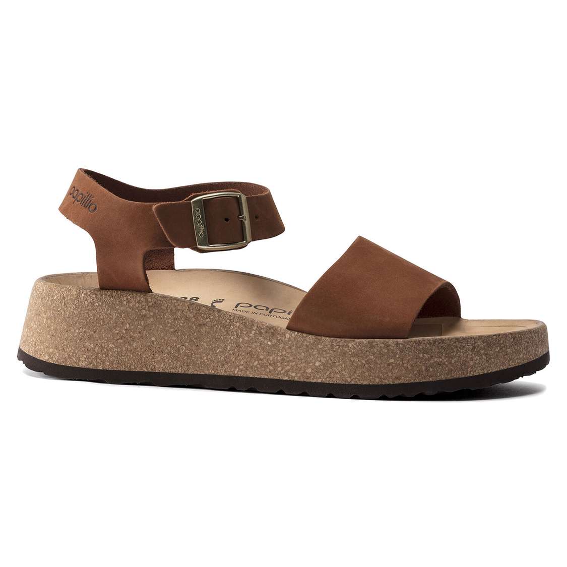 Birkenstock Glenda Nubuck Leather Back Strap Sandals Brown | FXUkUpD7Haa