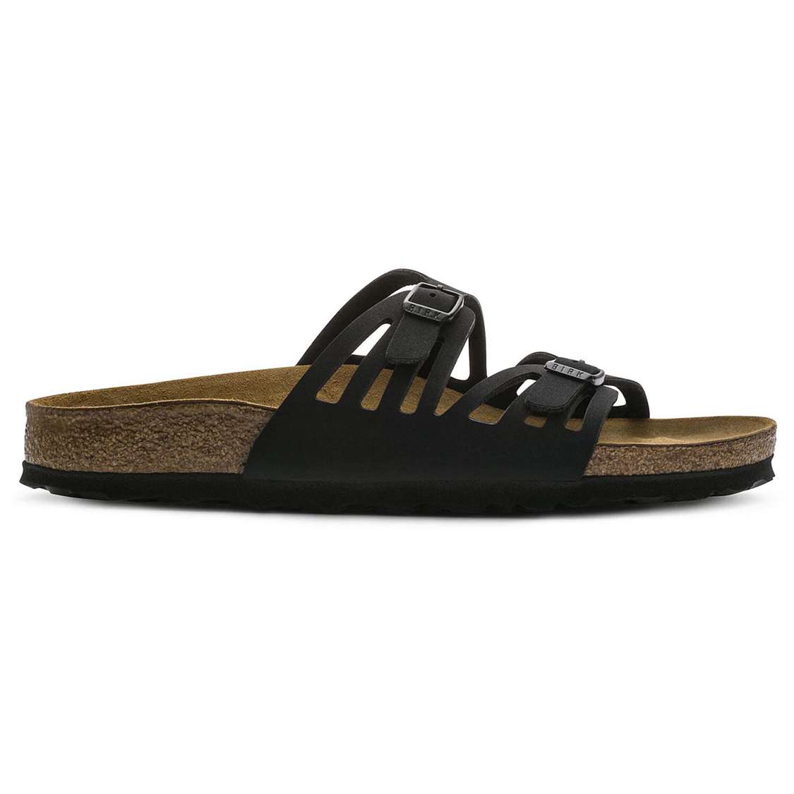 Birkenstock Granada Birkibuc Multi Strap Sandals Black | ByJpw167oUR