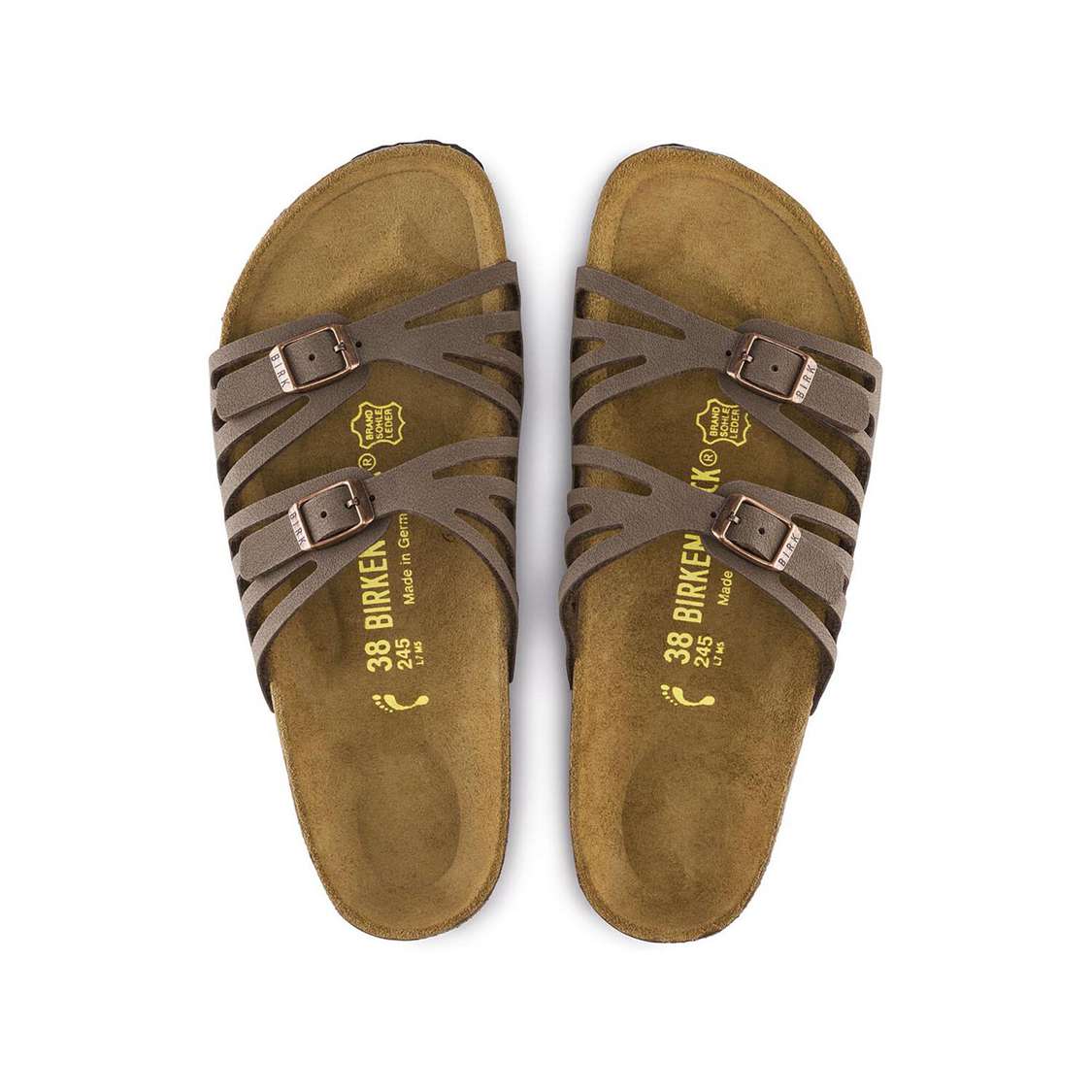 Birkenstock Granada Birkibuc Multi Strap Sandals Yellow | jvrRfMDjASV