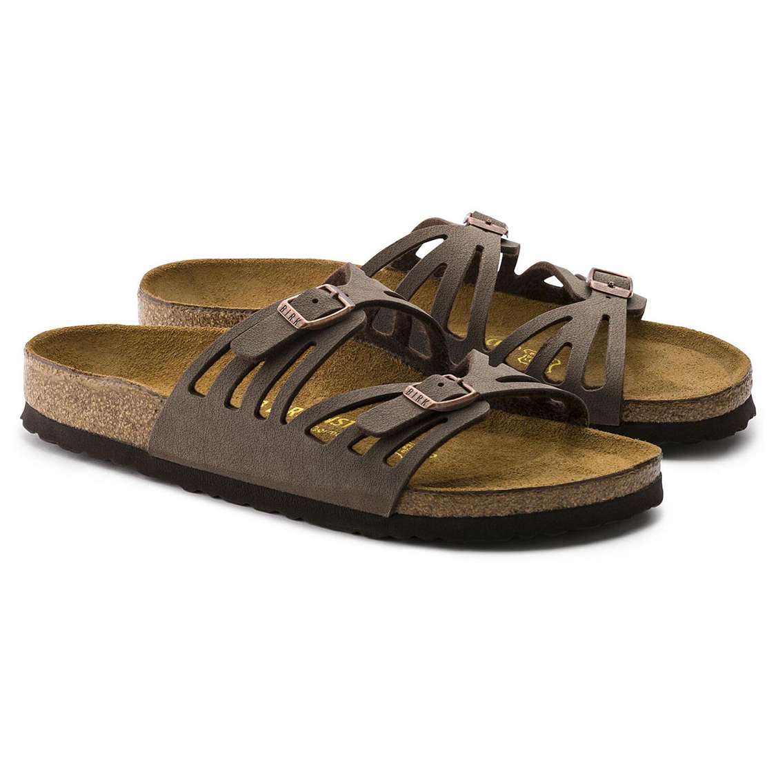 Birkenstock Granada Birkibuc Multi Strap Sandals Yellow | jvrRfMDjASV