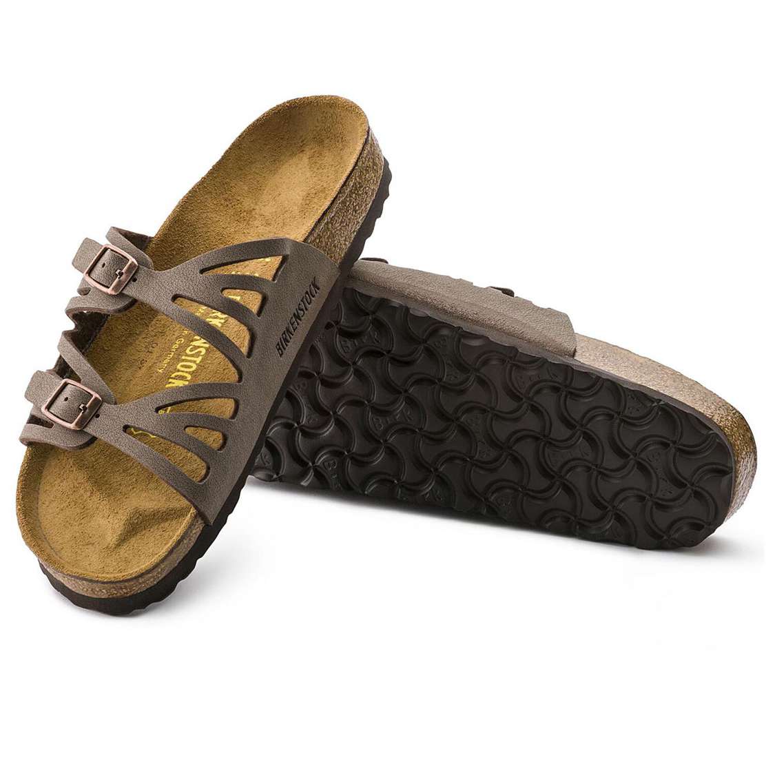 Birkenstock Granada Birkibuc Two Strap Sandals Yellow | giZQ3jGlohK