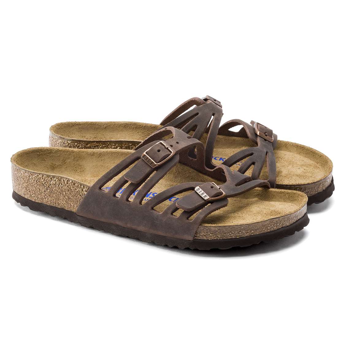 Birkenstock Granada Soft Footbed Oiled Leather Multi Strap Sandals Brown | B2rNijvgy2i