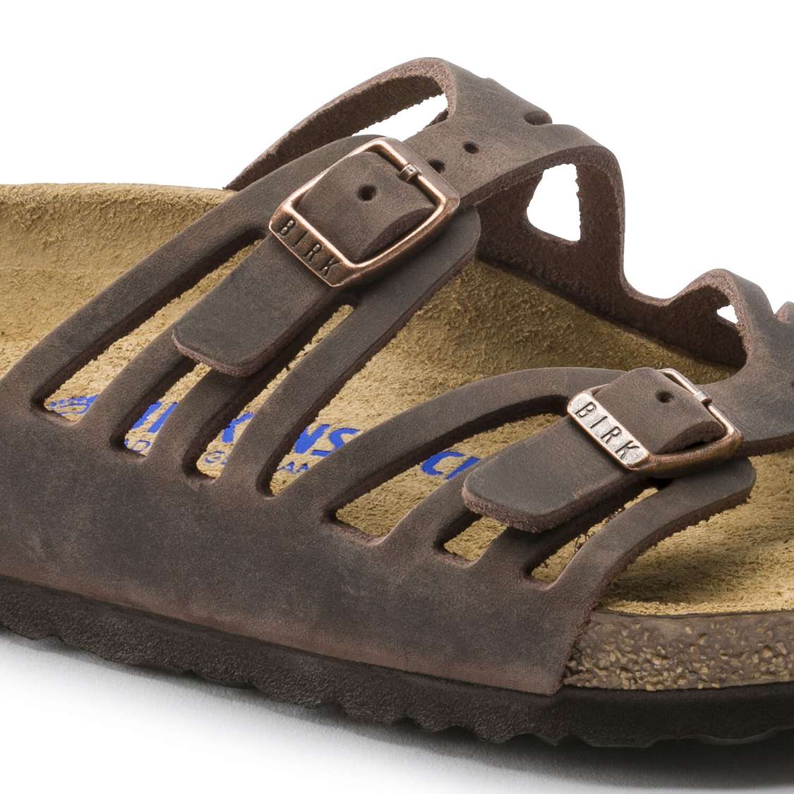 Birkenstock Granada Soft Footbed Oiled Leather Two Strap Sandals Brown | ZrUGTkbLUtl