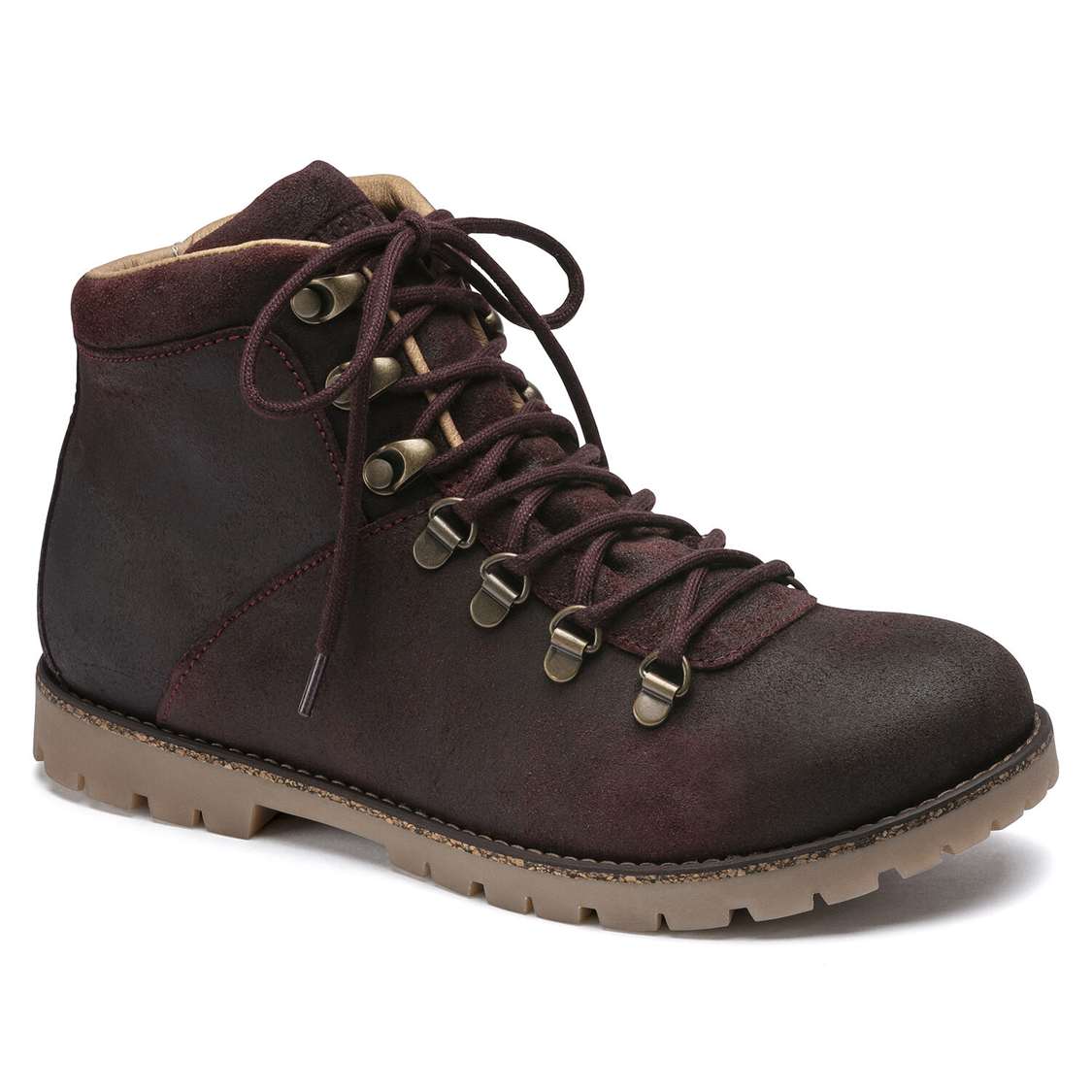 Birkenstock Jackson Suede Leather Boots Burgundy | YGQO1SlFbsN