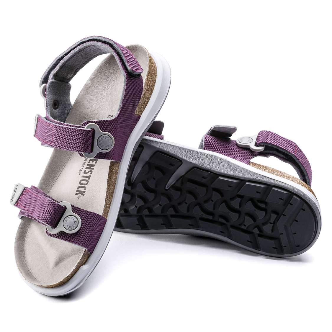 Birkenstock Kalahari Birko-Flor Back Strap Sandals Purple | GpDOUSXjzK6