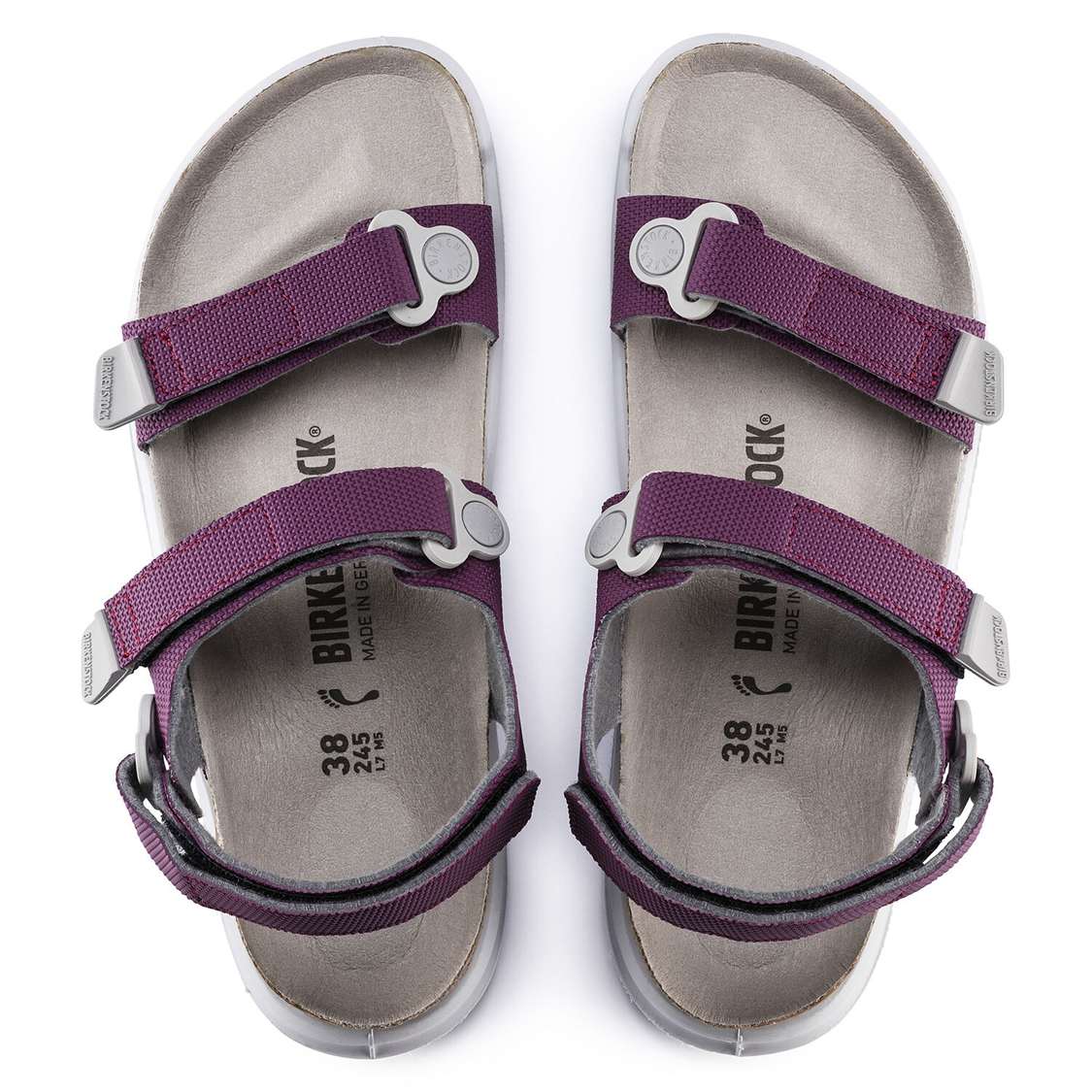 Birkenstock Kalahari Birko-Flor Back Strap Sandals Purple | GpDOUSXjzK6