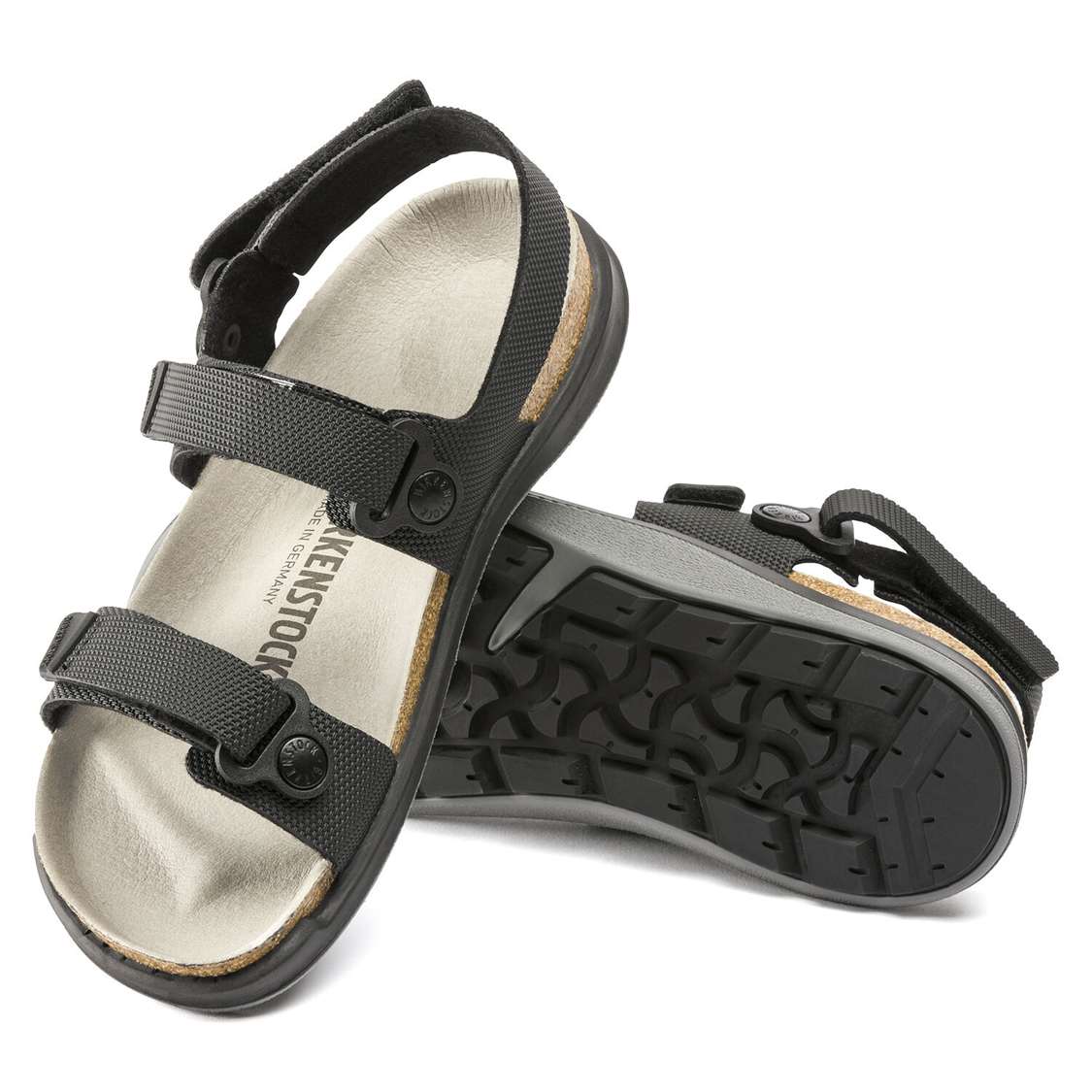 Birkenstock Kalahari Birko-Flor Back Strap Sandals Black | tRHaVER8b48