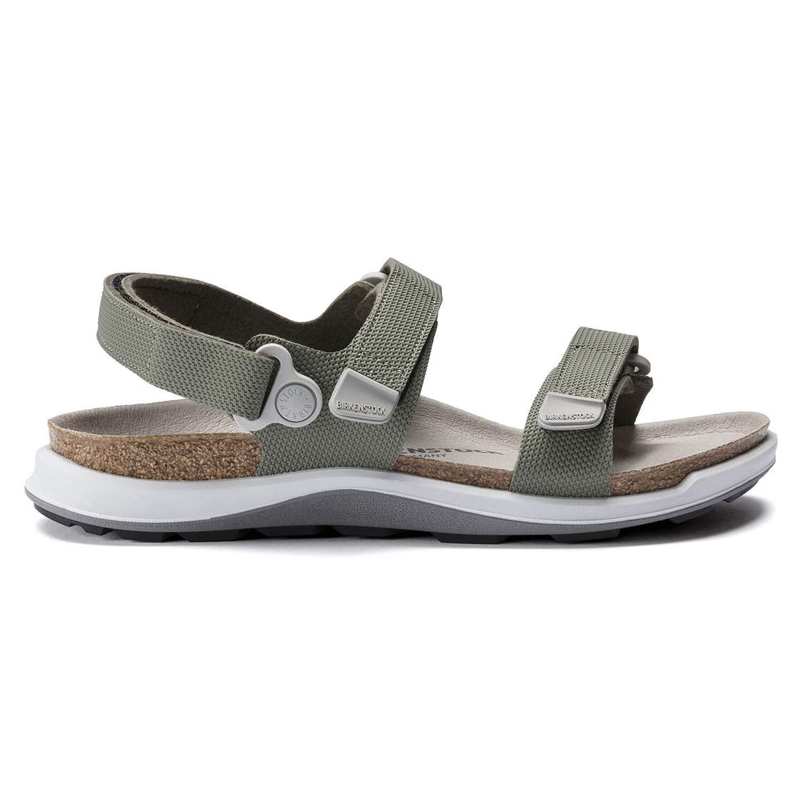 Birkenstock Kalahari Birko-Flor Two Strap Sandals Khaki | iEYS6JLboGy