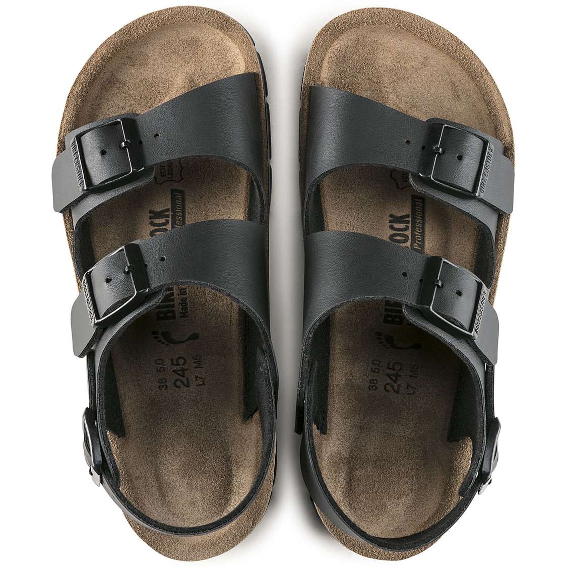 Birkenstock Kano Birko-Flor Back Strap Sandals Black | 694ZjdA3jlt