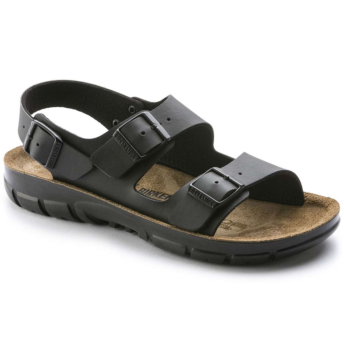 Birkenstock Kano Birko-Flor Back Strap Sandals Black | 694ZjdA3jlt