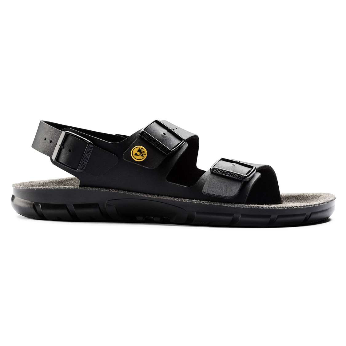 Birkenstock Kano ESD Birko-Flor Back Strap Sandals Black | YKr8EgPIrTB