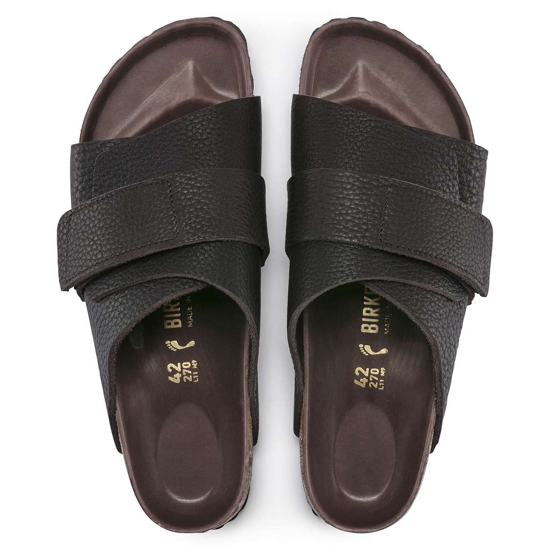 Birkenstock Kyoto Nubuck Leather One Strap Sandals Black | WCxxMIBHWQs