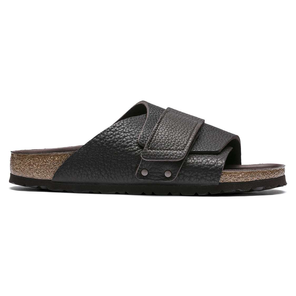 Birkenstock Kyoto Nubuck Leather One Strap Sandals Black | WCxxMIBHWQs