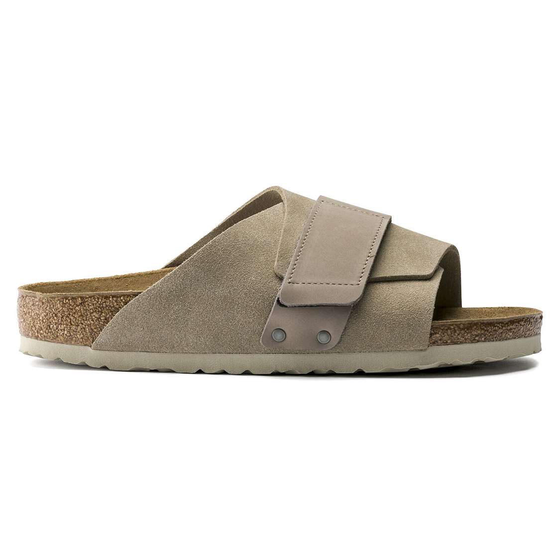 Birkenstock Kyoto Nubuck/Suede Leather One Strap Sandals Brown | 1wWBhj4mvSJ