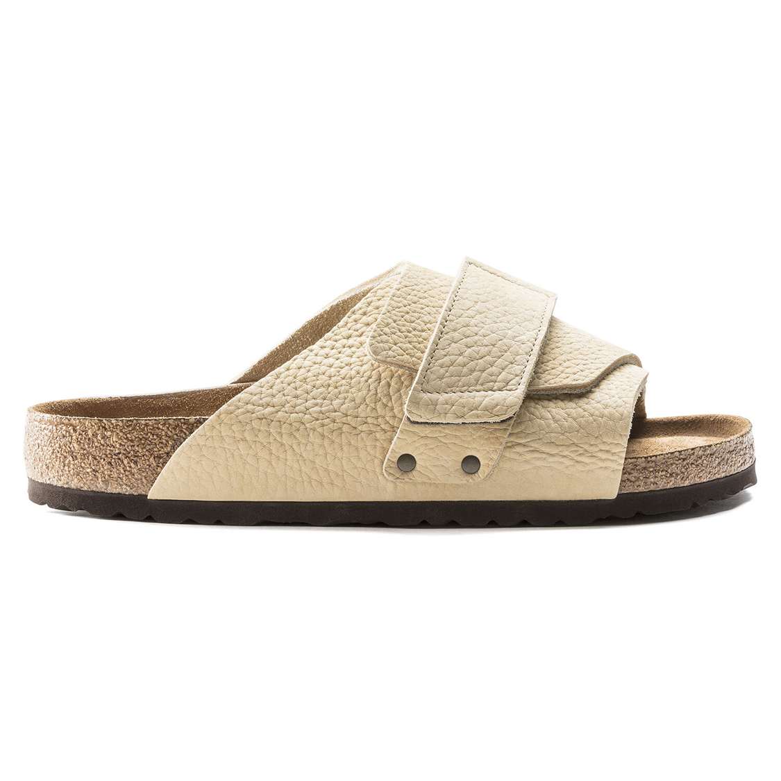 Birkenstock Kyoto Soft Footbed Nubuck Leather One Strap Sandals Yellow | rIEvsGsPy4F