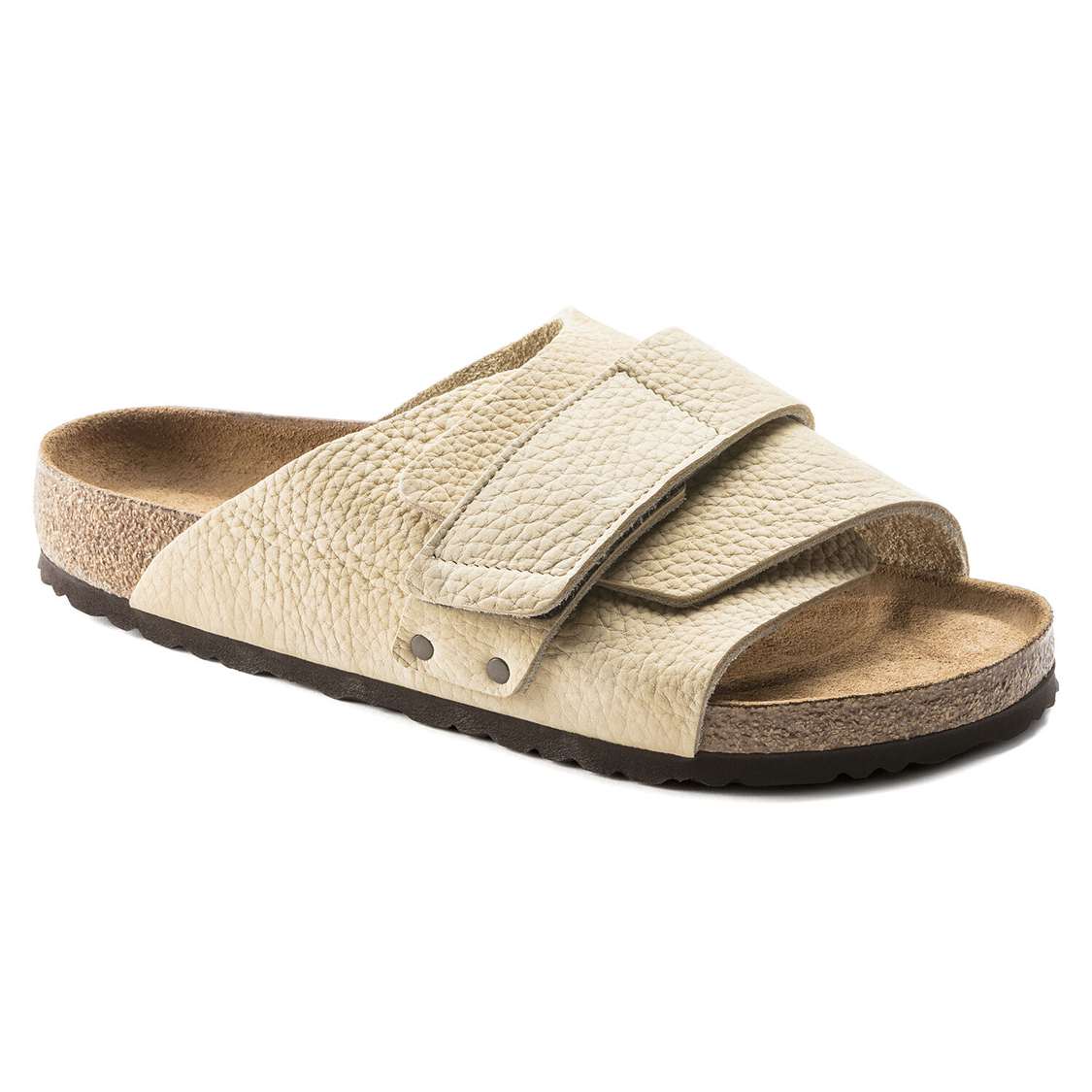 Birkenstock Kyoto Soft Footbed Nubuck Leather One Strap Sandals Yellow | rIEvsGsPy4F