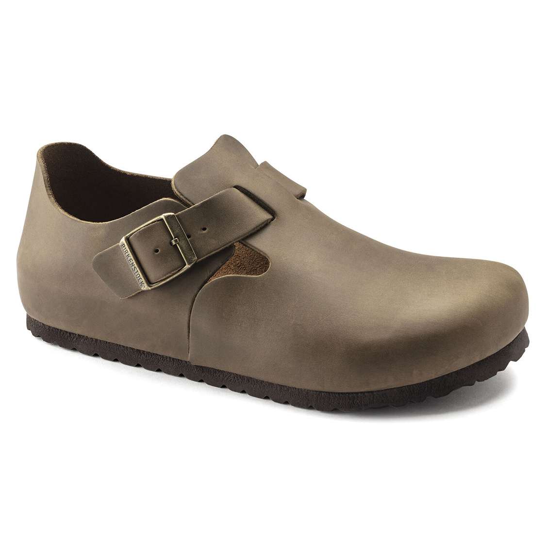 Birkenstock London Oiled Leather Low Shoes Khaki | FUYpdKgecDR