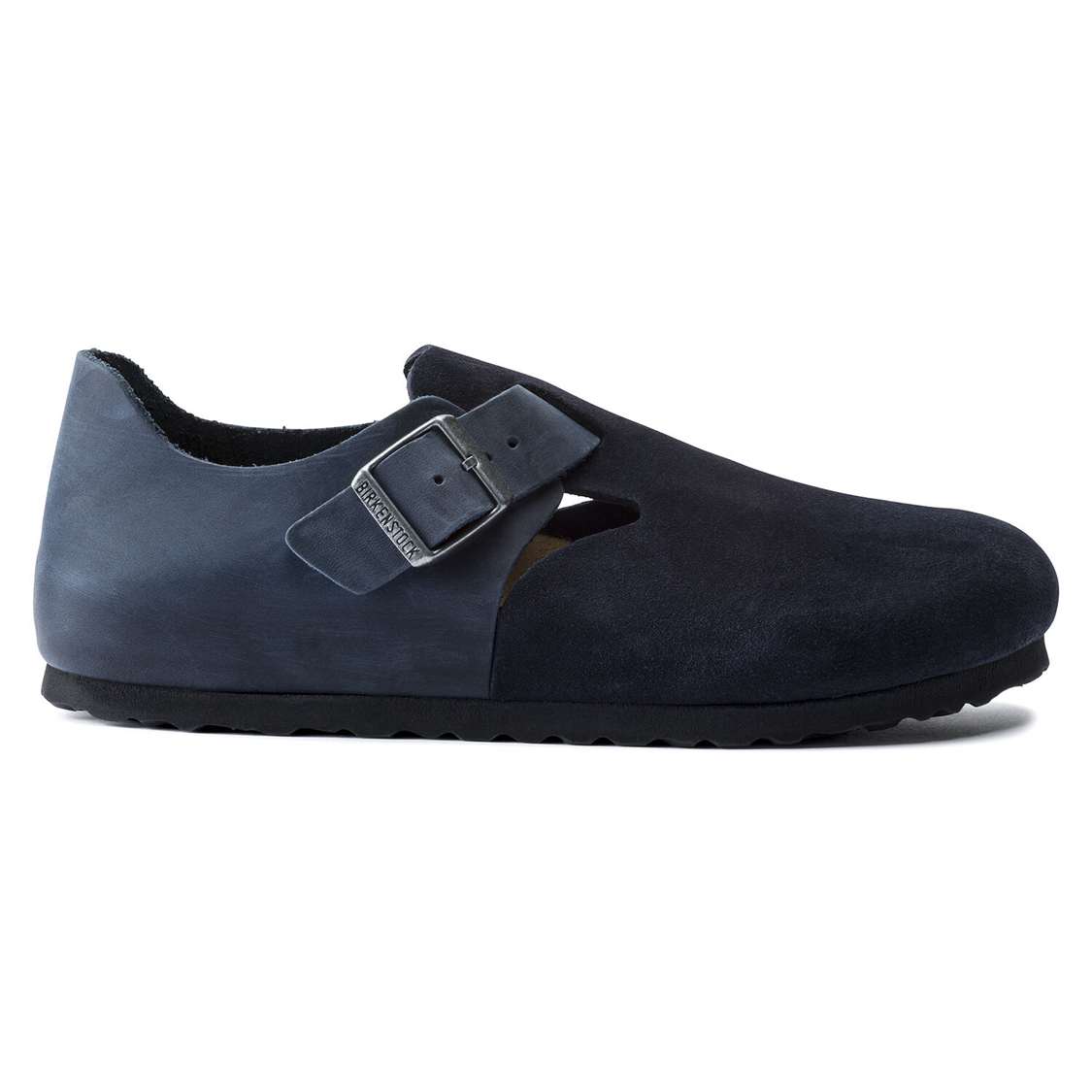 Birkenstock London Oiled Leather/Suede Leather Low Shoes Blue | Db9OmWzCoUV