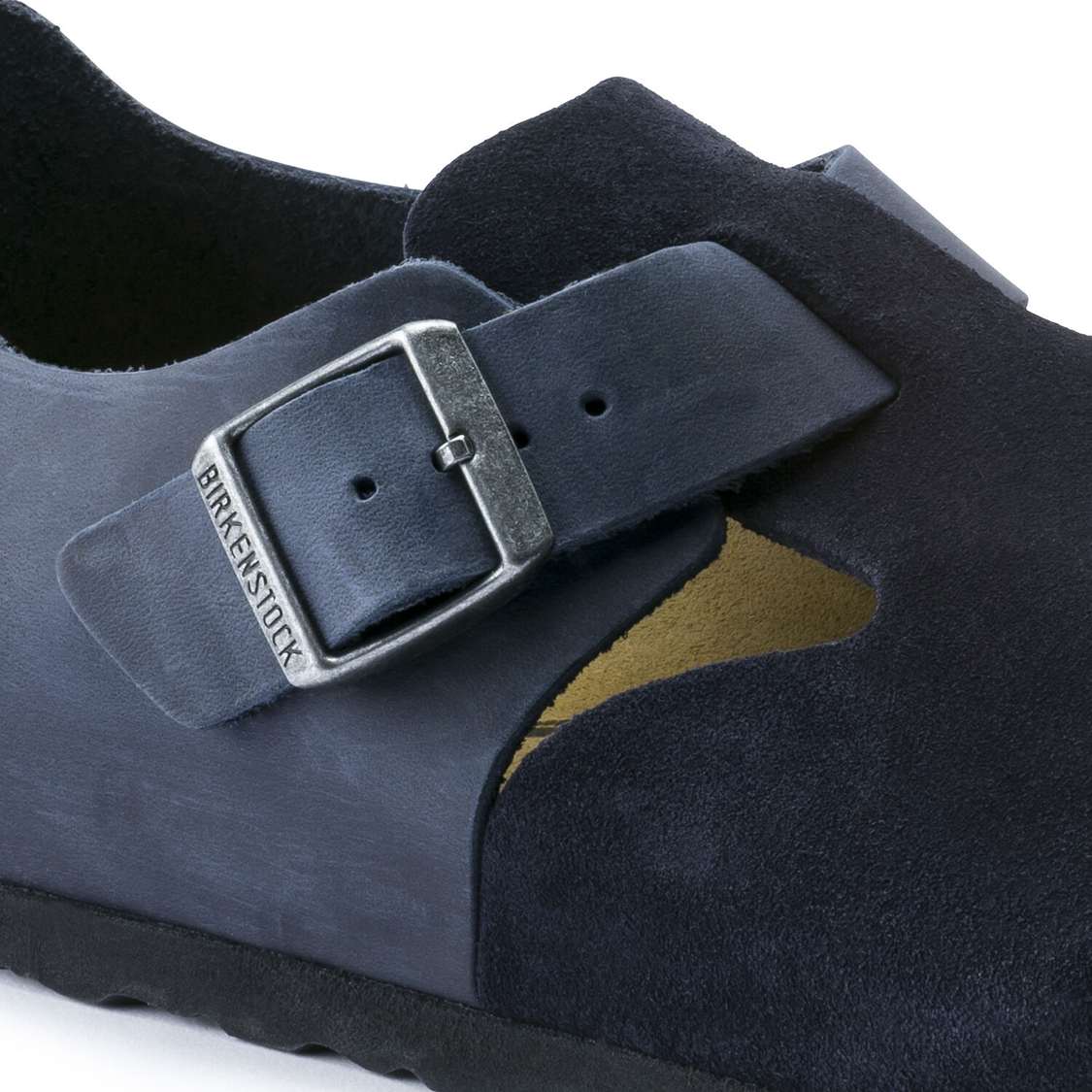 Birkenstock London Oiled Leather/Suede Leather Low Shoes Blue | Db9OmWzCoUV