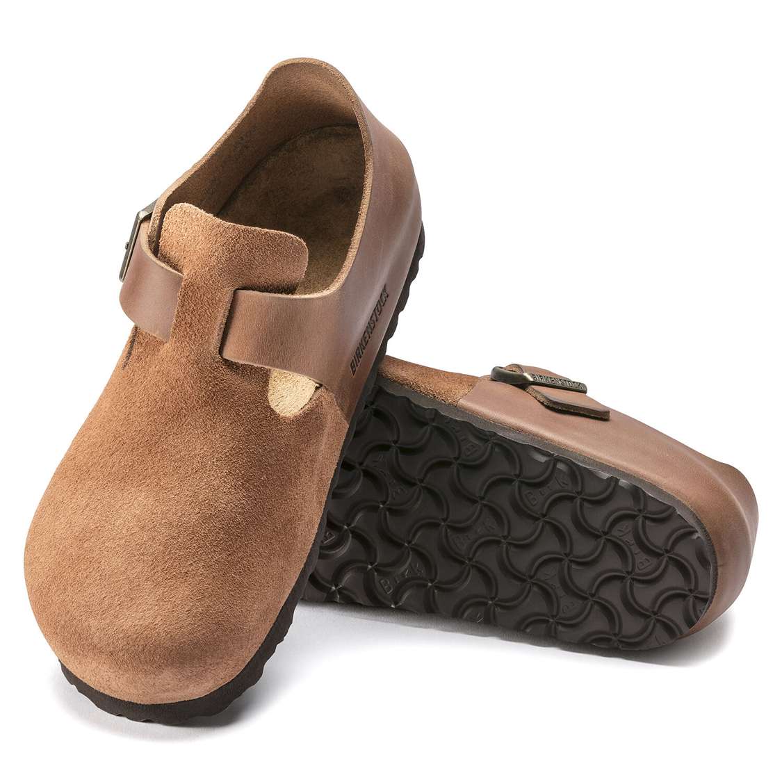 Birkenstock London Oiled Leather/Suede Leather Low Shoes Brown | nULrPwtoR2l