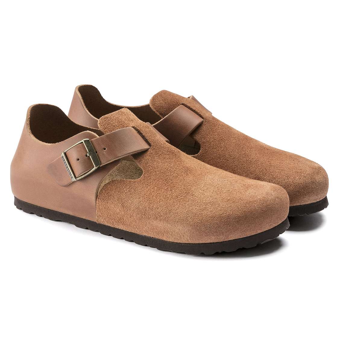 Birkenstock London Oiled Leather/Suede Leather Low Shoes Brown | nULrPwtoR2l