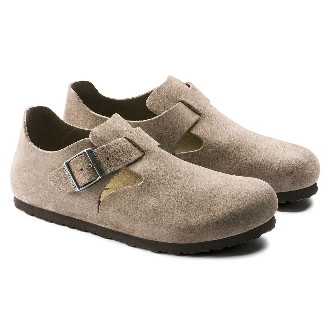 Birkenstock London Suede Leather Low Shoes Brown | SElTuktwvZU