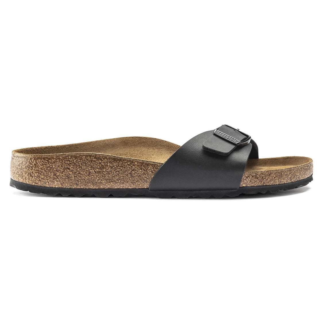 Birkenstock Madrid Birko-Flor One Strap Sandals Black | APxFHYmcnYi