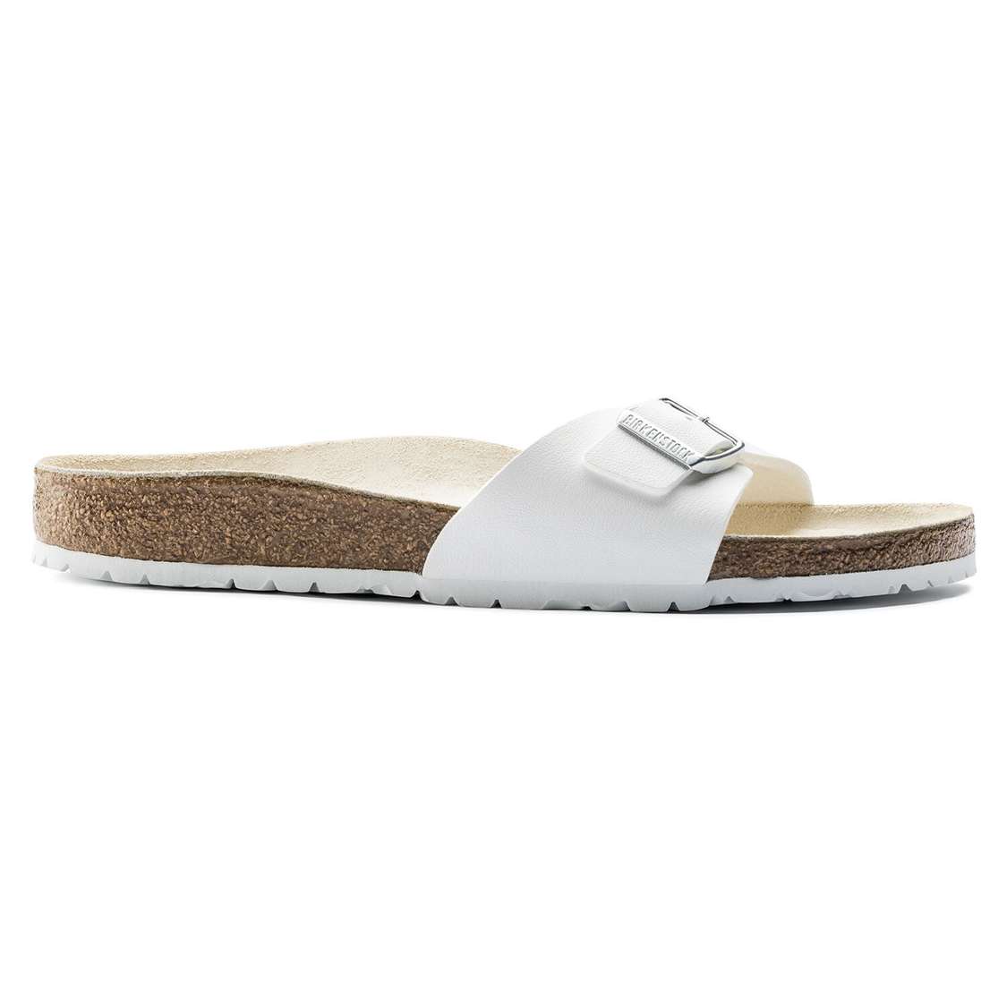 Birkenstock Madrid Birko-Flor One Strap Sandals White | BOyXKupBW7v