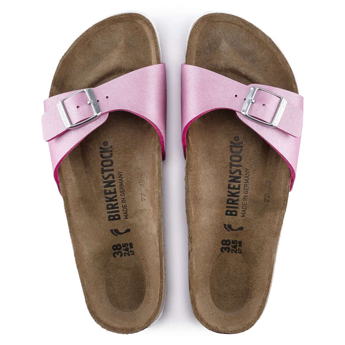 Birkenstock Madrid Birko-Flor One Strap Sandals Fuchsia | BaHSxwWcB4Q