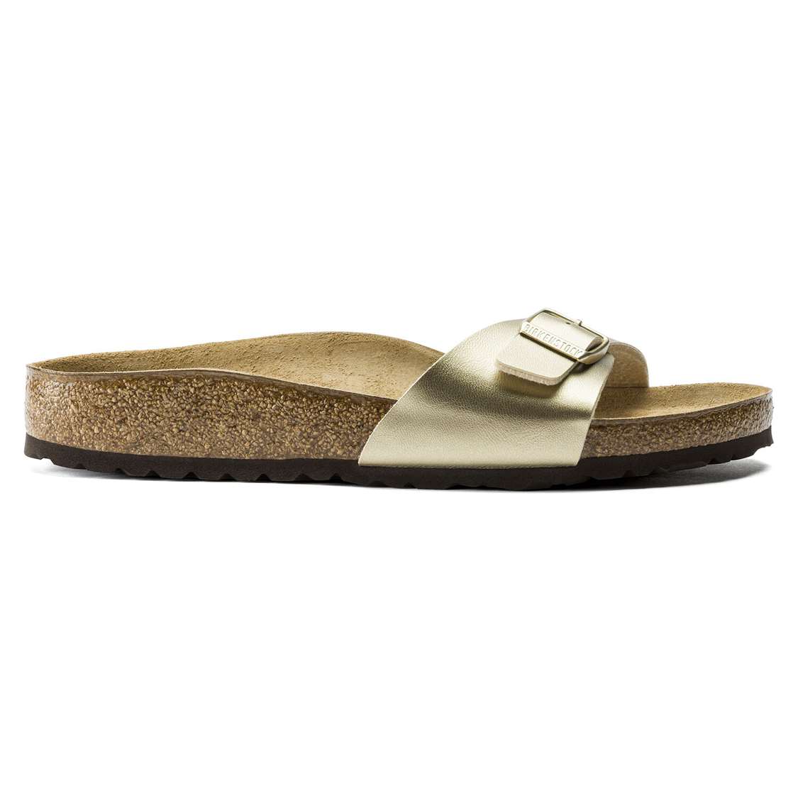 Birkenstock Madrid Birko-Flor One Strap Sandals Gold | Ei6VmIpiirI