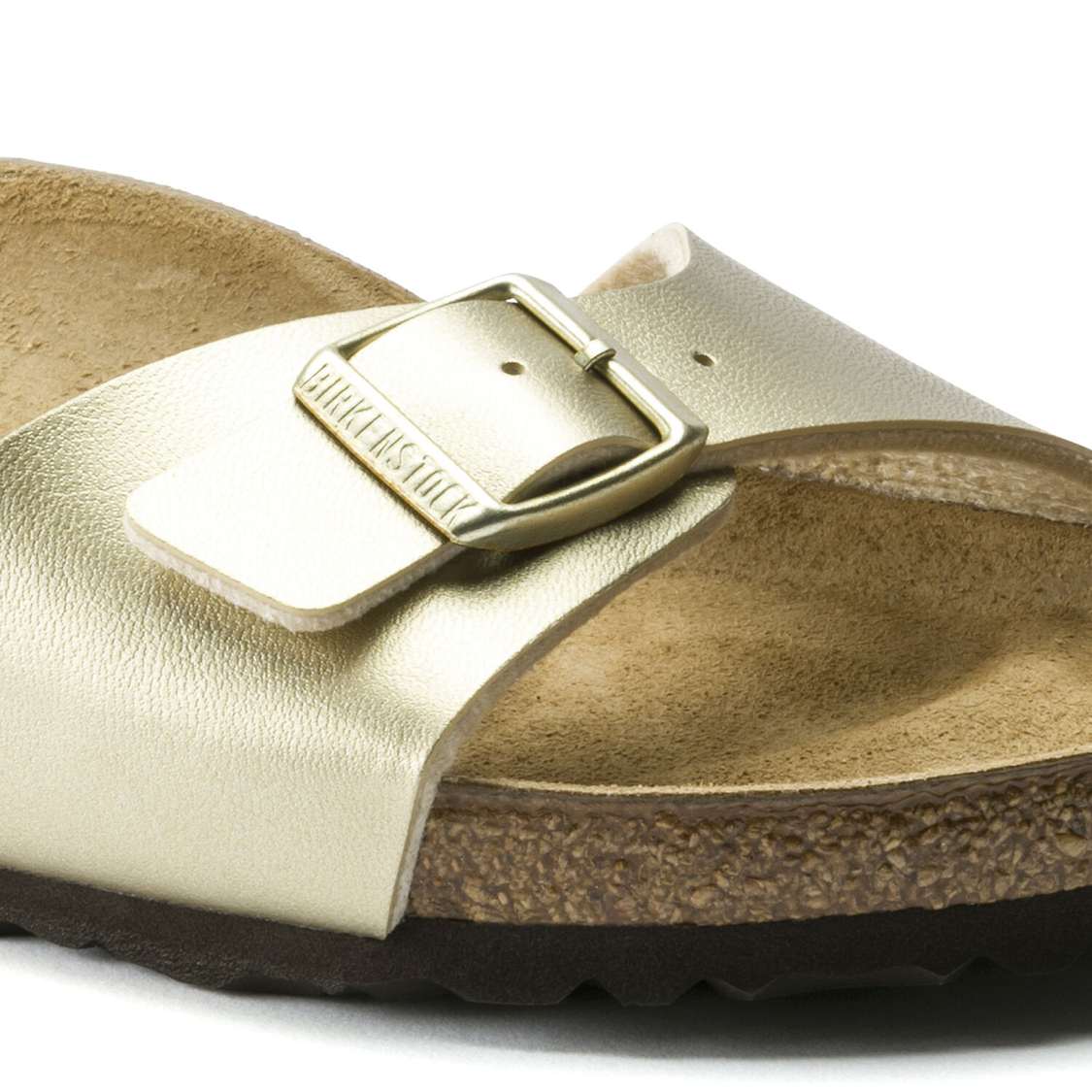 Birkenstock Madrid Birko-Flor One Strap Sandals Gold | Ei6VmIpiirI