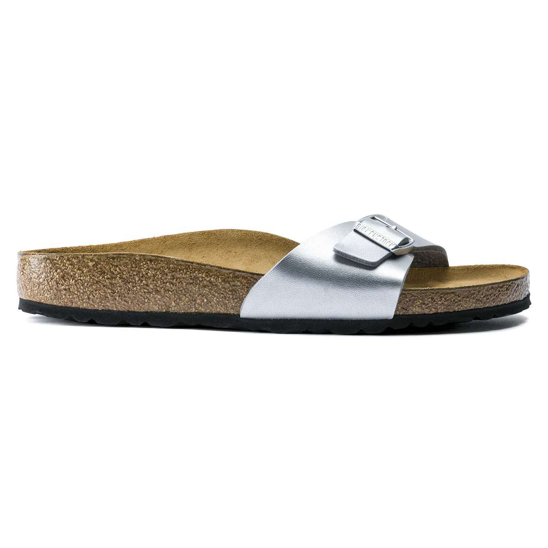 Birkenstock Madrid Birko-Flor One Strap Sandals Silver | Uj7fs8IJFM2