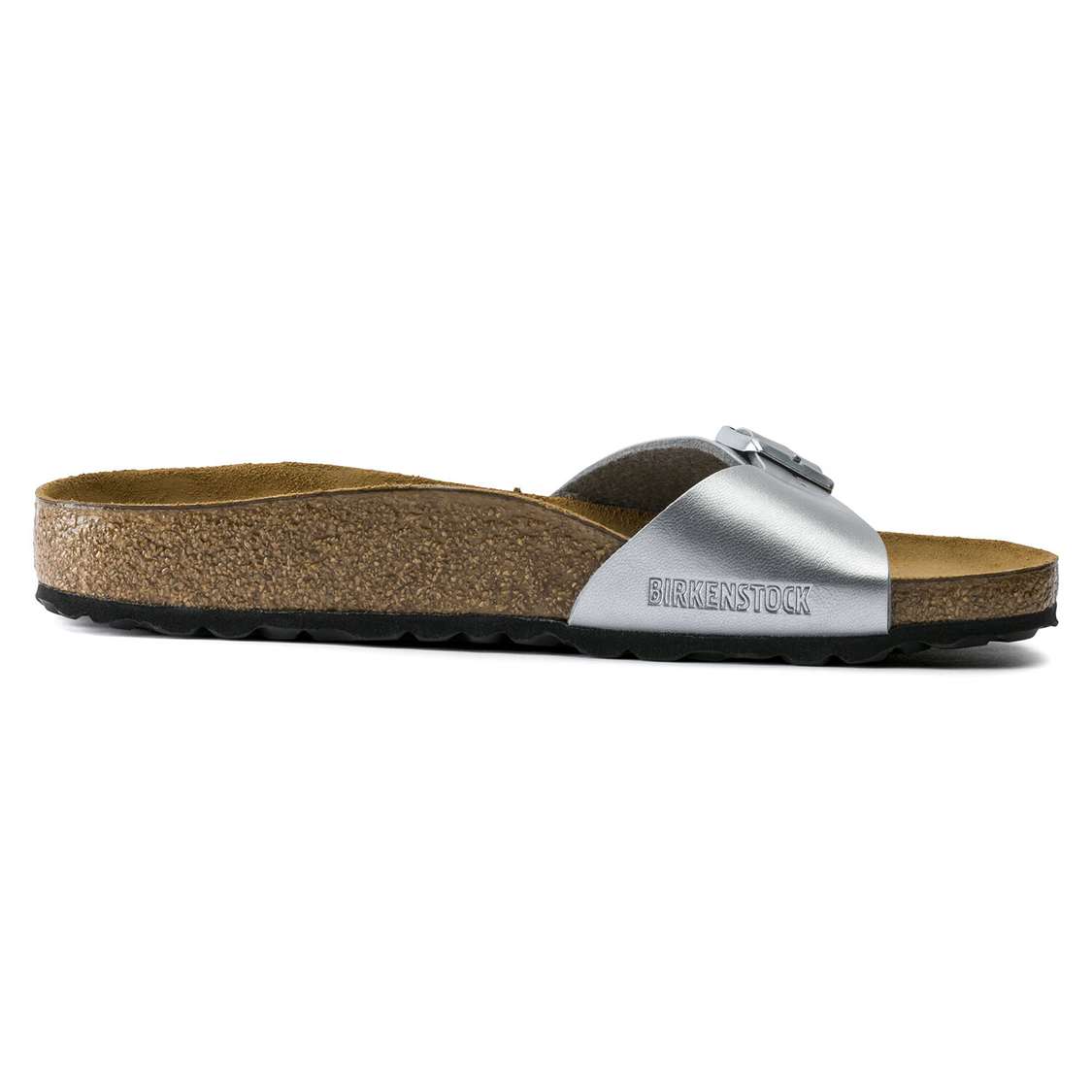 Birkenstock Madrid Birko-Flor One Strap Sandals Silver | Uj7fs8IJFM2