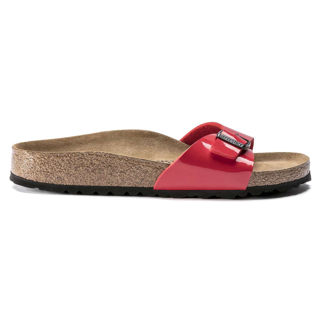 Birkenstock Madrid Birko-Flor Patent One Strap Sandals Pink | SmTmNLhibBt