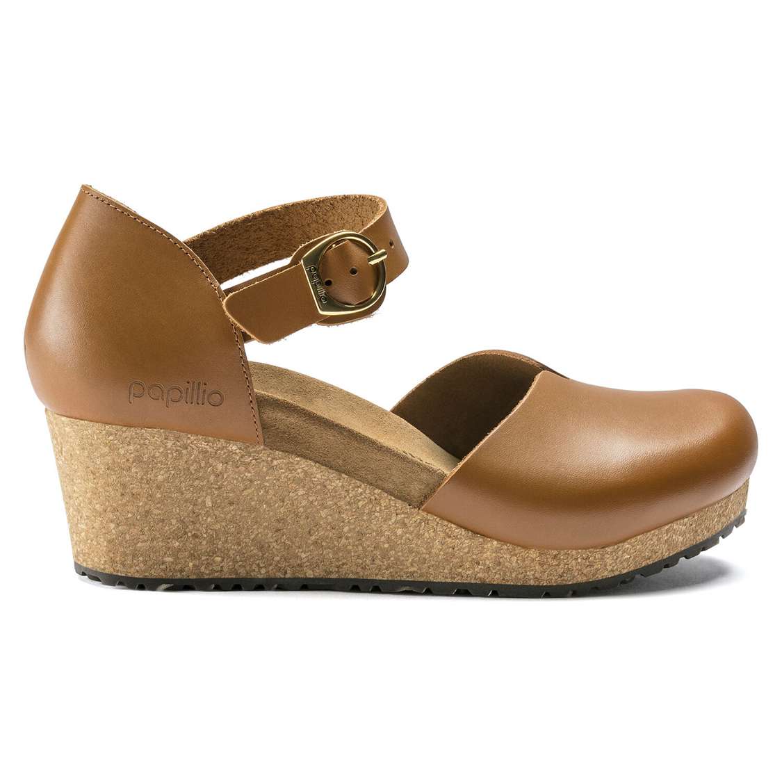 Birkenstock Mary Leather Wedges Sandals Brown | MN8frStftqa