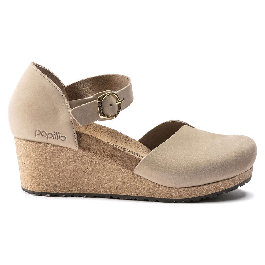 Birkenstock Mary Nubuck Leather Wedges Sandals Brown | vqx9ruUpLMT