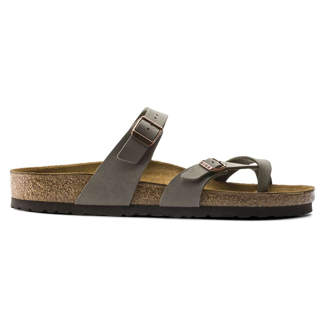 Birkenstock Mayari Birkibuc Multi Strap Sandals Grey | 3B62kuVZBeT